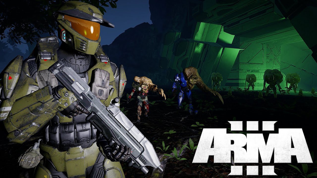 REAL MARINES Take On The Flood In Halo CE Guilty Spark | Halo Arma 3