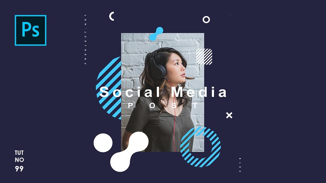 How to Create Easy Social Media Post Template in Photoshop - Photoshop Tutorials