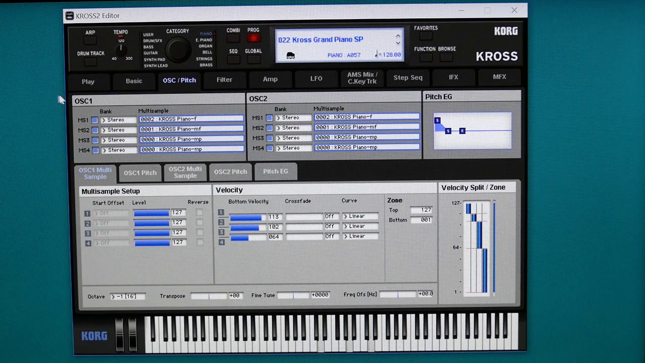 KORG KROSS 2: Make Your Own Easy Adjustable PIANOSOUND IN 2 Minutes