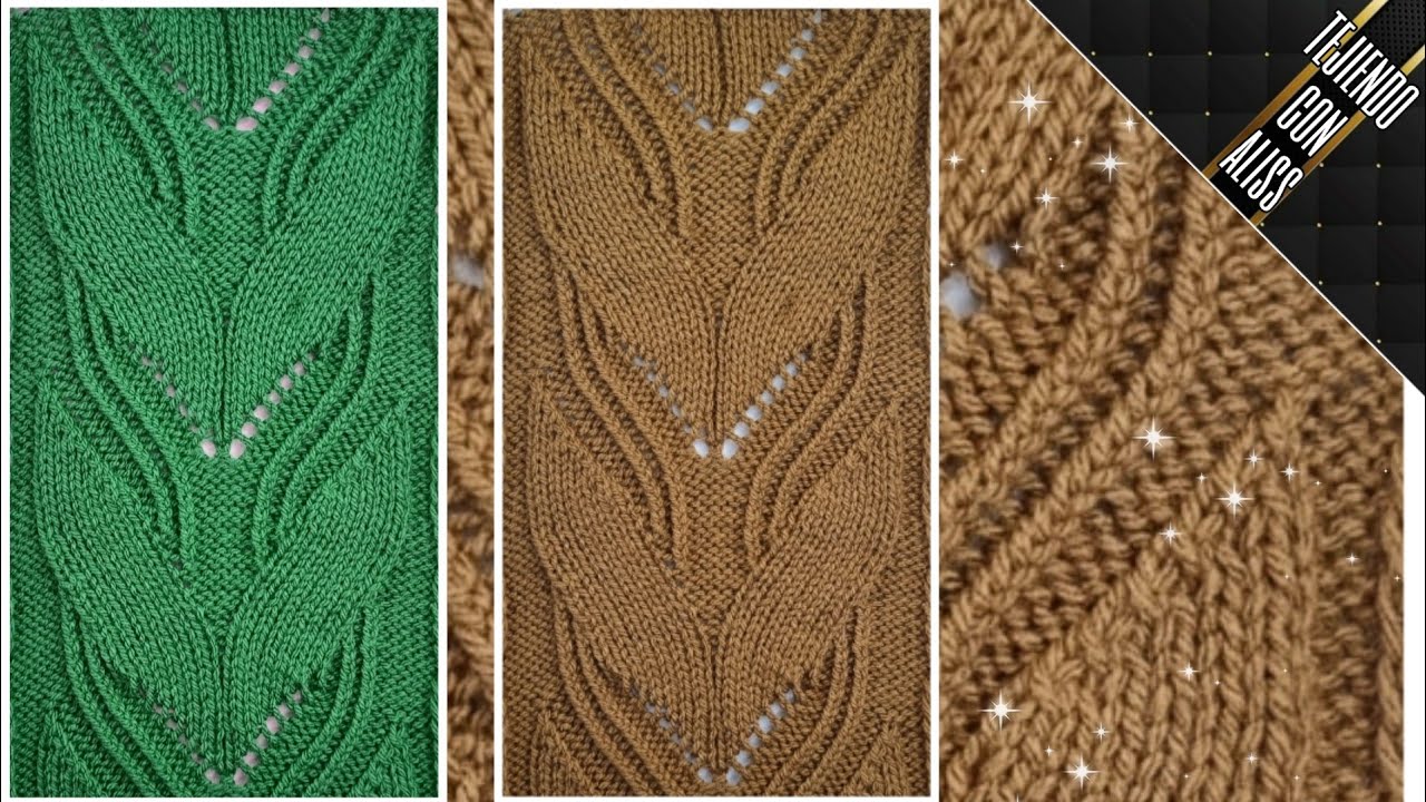 Punto alas abir tejido a dos agujas o palitos  - #159 - Alisson Aldave