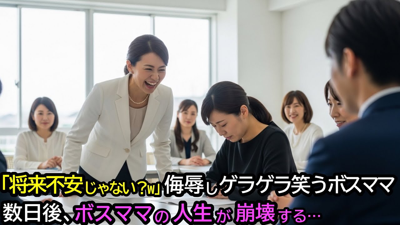 [将来不安じゃない？w」侮辱しゲラゲラ笑うボスママ。数日後、ボスママの人生が崩壊する…