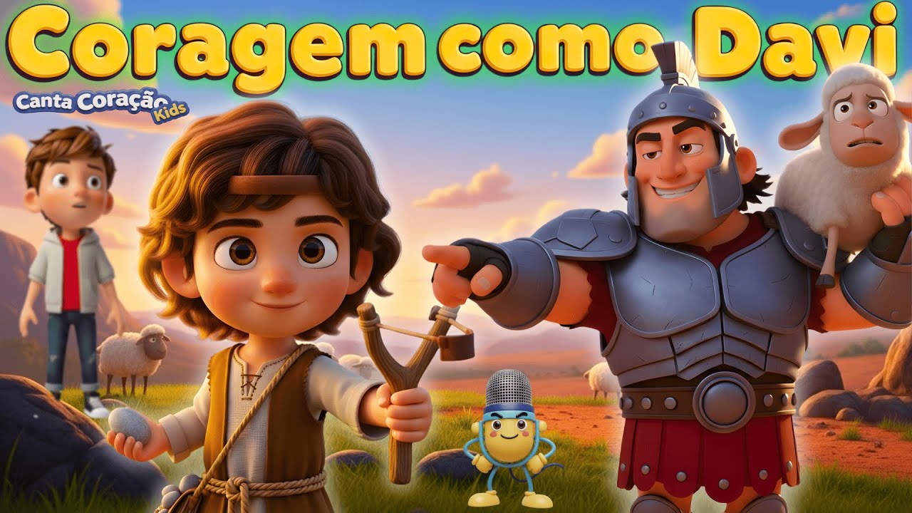 DAVI E GOLIAS: A música para vencer o medo! 🛡️ Música Gospel Infantil (Canta Coração Kids)
