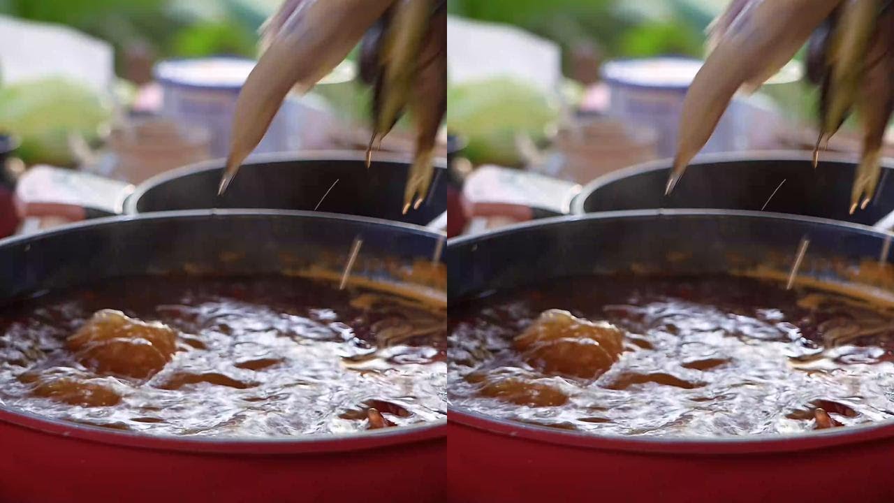 山上山下温差大，河边中暑吃鱼，炸小鱼酥脆，溪石斑鱼火锅，配菜便宜，乡村生活记录