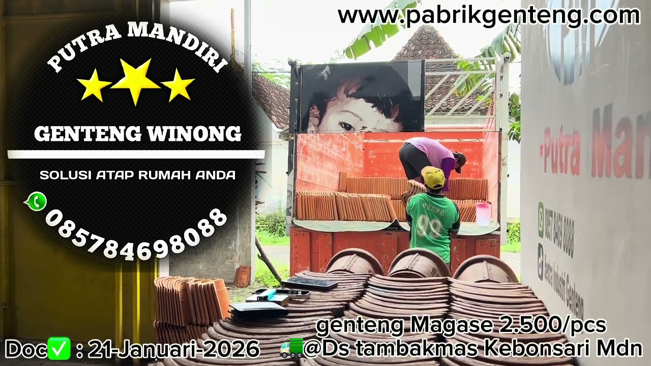 genteng Magase 2.500Rb & wuwung kerpus bulat 50Biji 🚛pengiriman ke📍Desa tambakmas Kebonsari Madiun