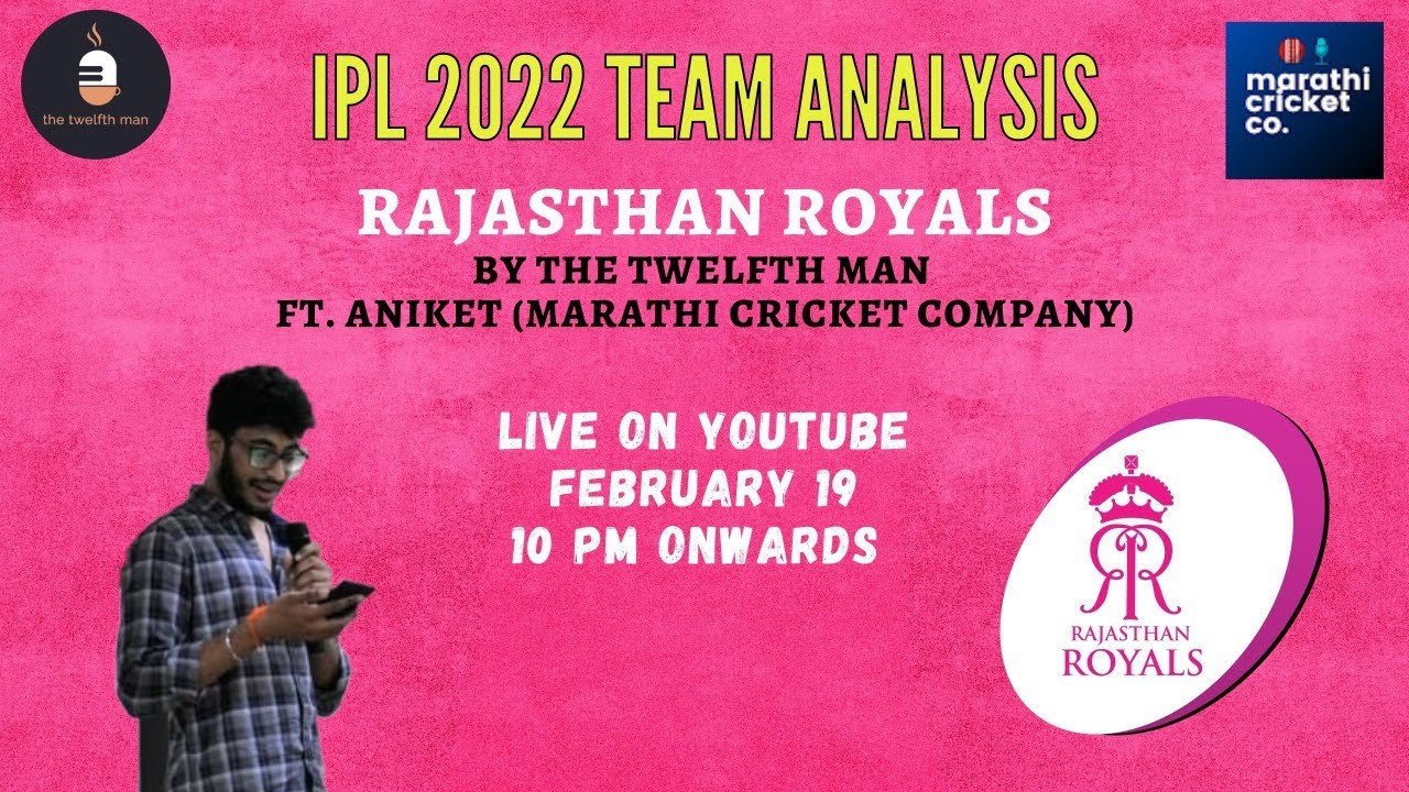 Rajasthan Royals Team Analysis IPL 2022 Live Ft. Aniket Vyavahare