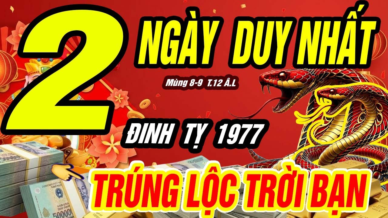 Gấp Gáp Đinh Tỵ 1977! Đúng 8–9 Tháng Chạp – Trời Mở Lộc Trúng Lớn Đổi Vận Cực Giàu