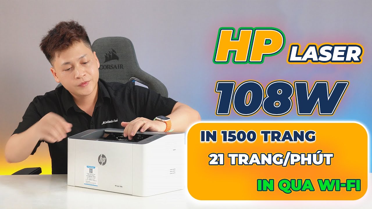 Unbox, setup & Đánh giá nhanh máy in HP Laser 108W