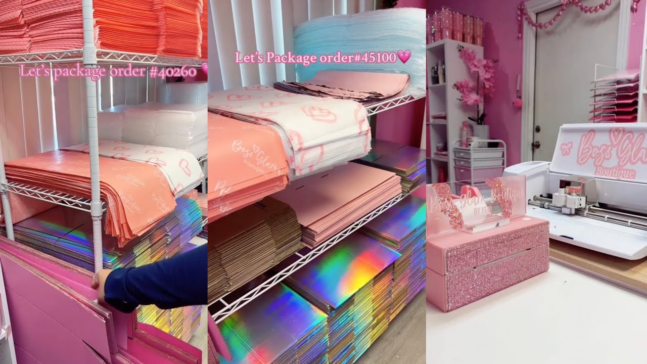 Embalando produtos Aesthetic Asmr 