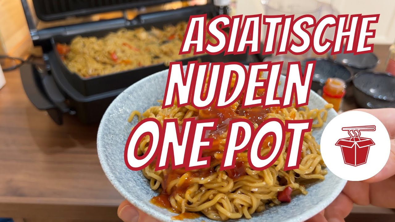 Asiatische Nudeln One Pot im OptiGrill in der Backschale