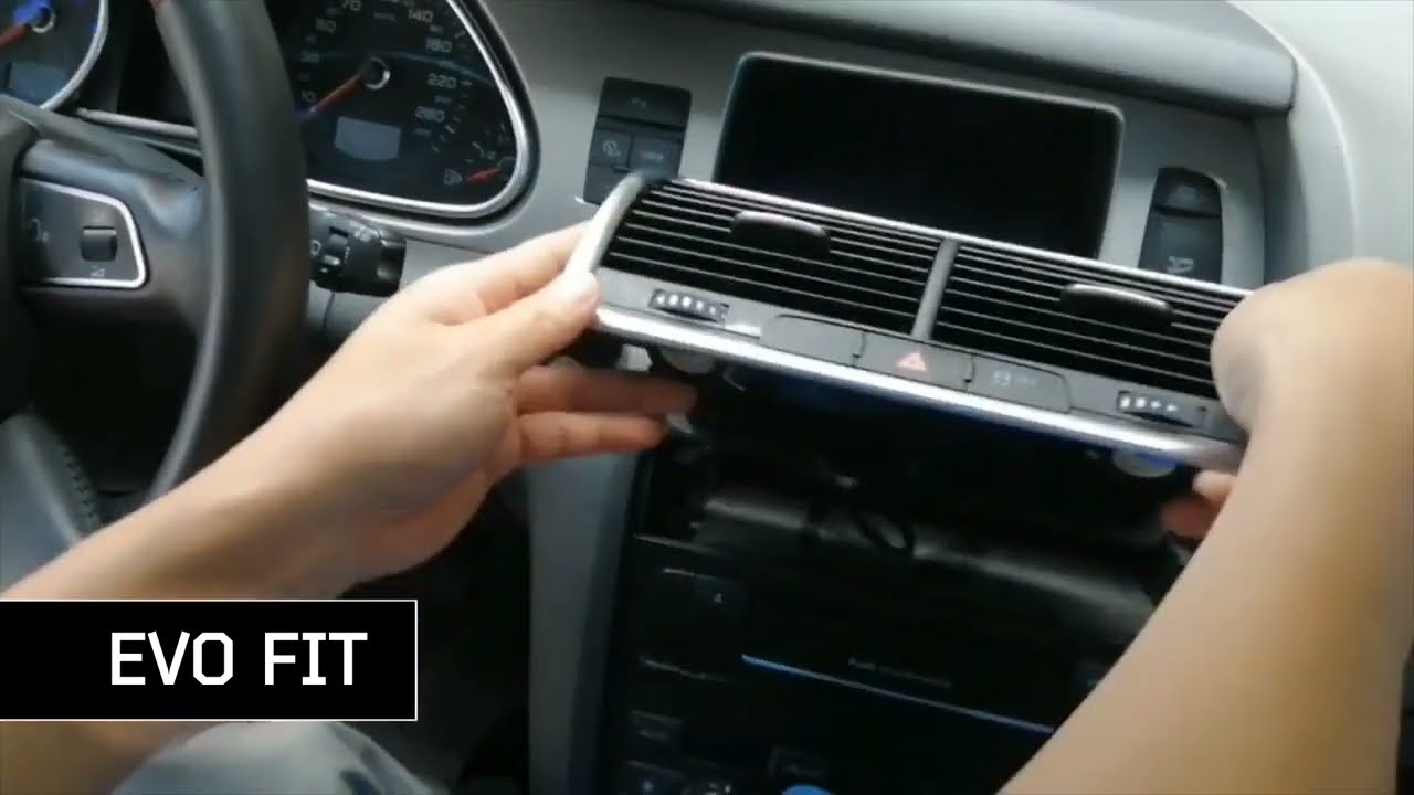 EVO FIT: Removal of Original parts Screen, MMI cd player, Glove box, Gateway Module on AUDI Q7 4L