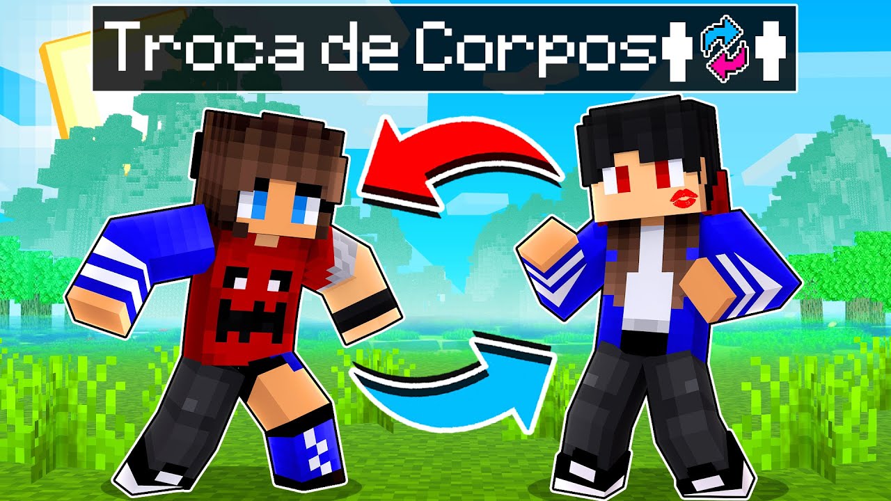 Troquei de CORPO com uma MENINA no Minecraft ‹‹ P3DRU ››