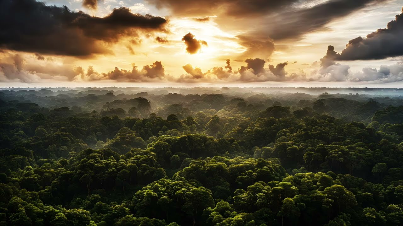 1 Hour of The Morning in the Amazon - The Forest Sun