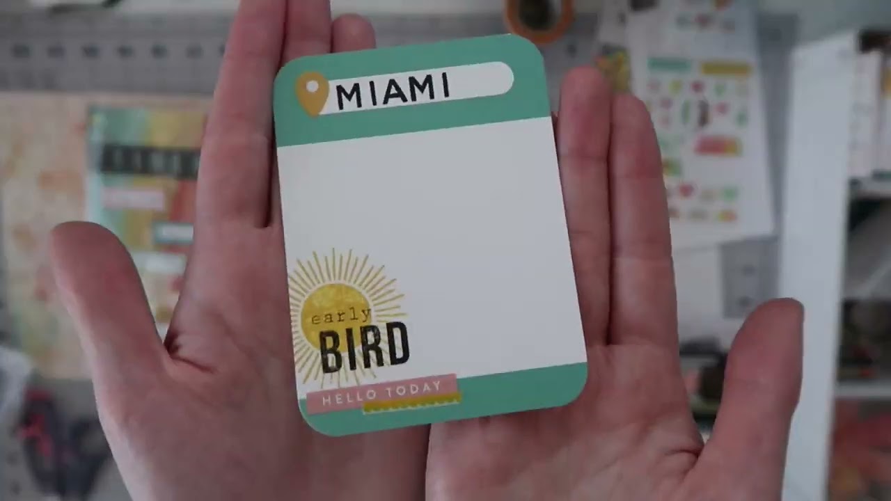 Stamping on Photos! | Vacation 6x8 Pocket Page Process - Miami