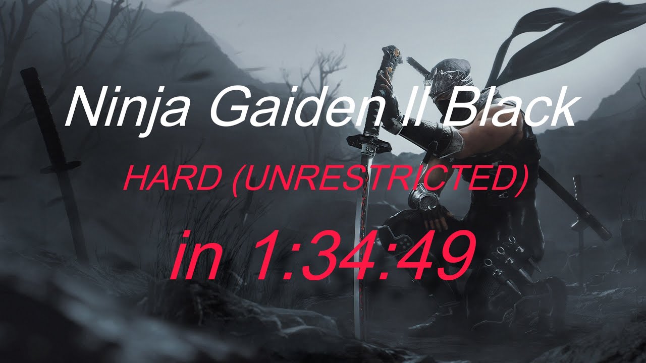 Ninja Gaiden 2 Black Speedrun -  World Record - New Game - Hard (Unrestricted) RTA in 1:34:49