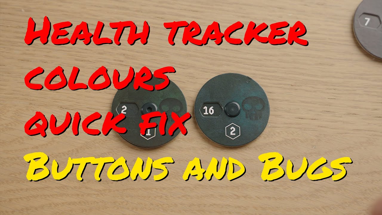 Buttons and Bugs health tracker colours fixed!
