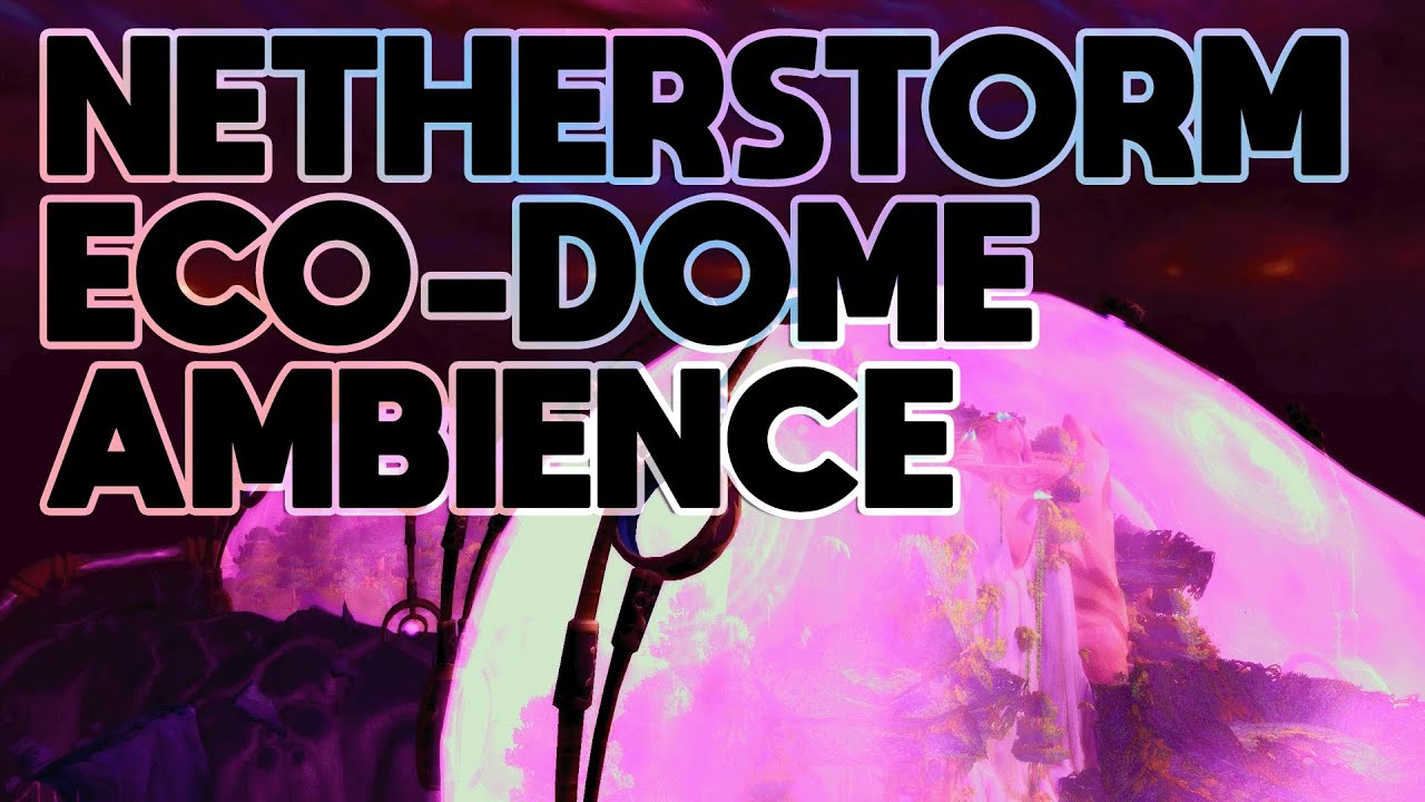 Twisting Nether Ambience with a view of the Eco-Domes
