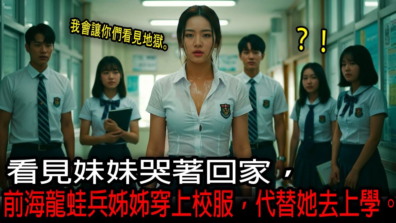 看見妹妹哭著回家，前海龍蛙兵姊姊穿上校服，代替她去上學。