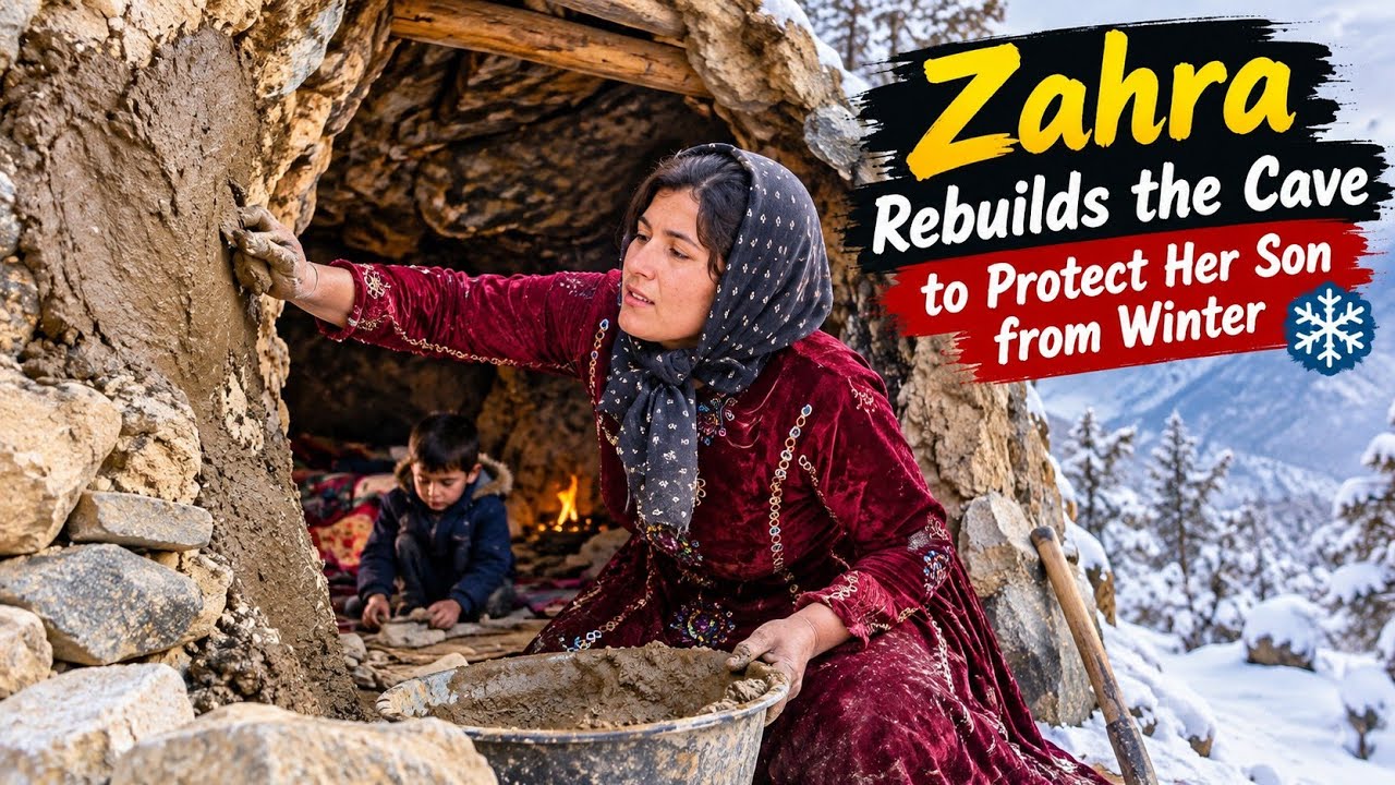 Zahra&rsquo;s Hard Struggle to Save Mehrsam | Rebuilding the Cave to Survive the Winter