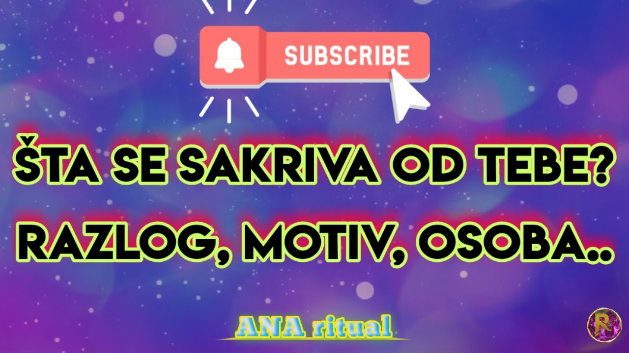 ŠTA SE SAKRIVA OD TEBE? RAZLOG, MOTIV, OSOBA..#tarot#anaritual#astro