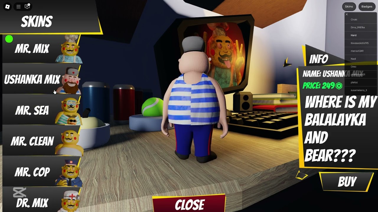 roblox mr mix shop and skins mix