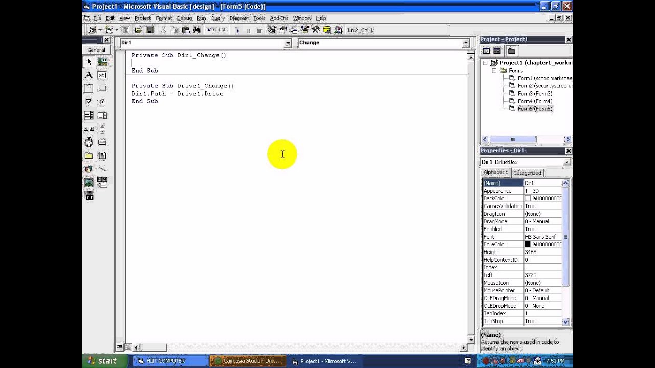7 Drive Directory and List Box Example