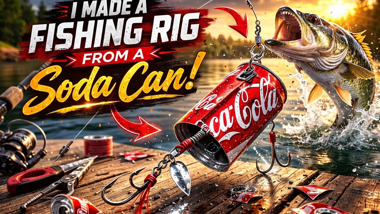 Can a Coke Can Catch Fish? #fishing #fishingvideo #bassfishing #pikefishing,