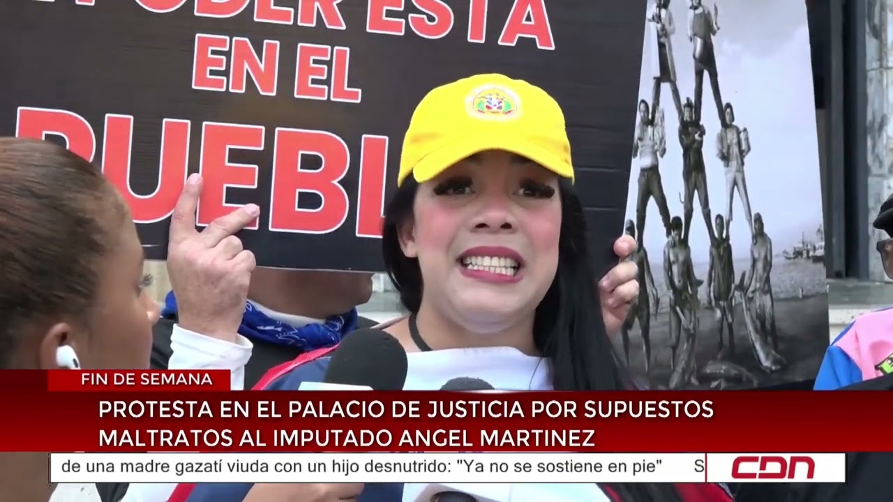 Protestan en el Palacio de Justicia por supuestos maltratos al imputado Ángel Martínez