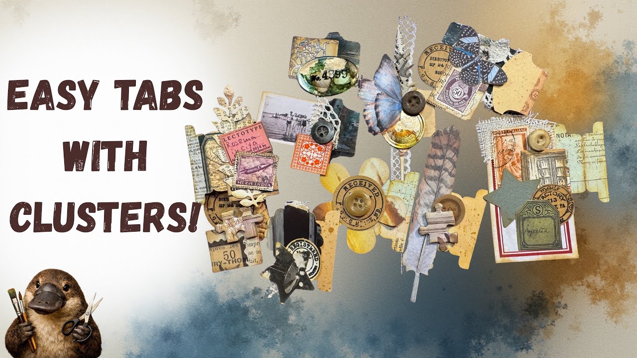 Easy Tabs with Clusters!  #craftwithme #junkjournalephemera #junkjournal #junkjournaling 