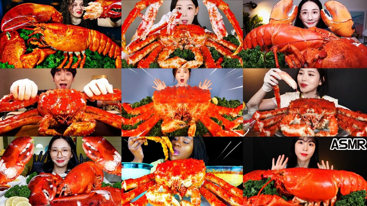 1 HOURS GIANT CRAB LOBSTER MUKBANG COMPILATION * MOST DELISH GIANT LOBSTER 🆚 KING CRAB EATING SHOW 