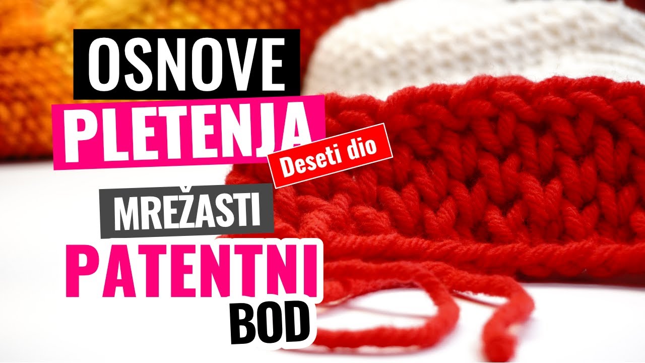 Mrežasti patentni bod - Honeycomb Brioche Stitch