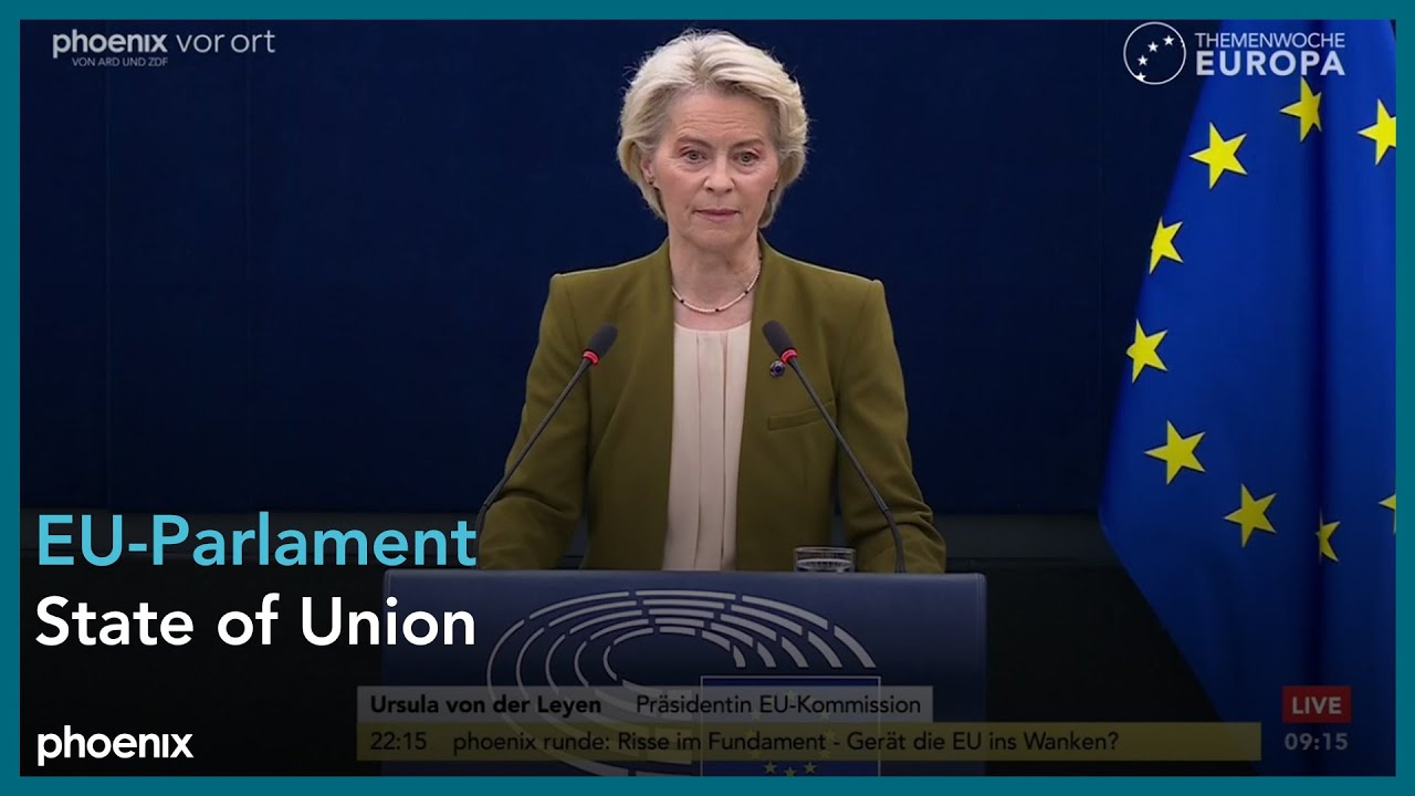EU-Parlament: Rede der EU-Kommissionspräsidentin und #europatalk | 10.09.25