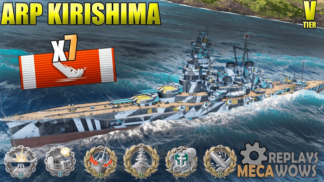 ARP Kirishima 7 Kills & 131k Damage | World of Warships Gameplay 4k