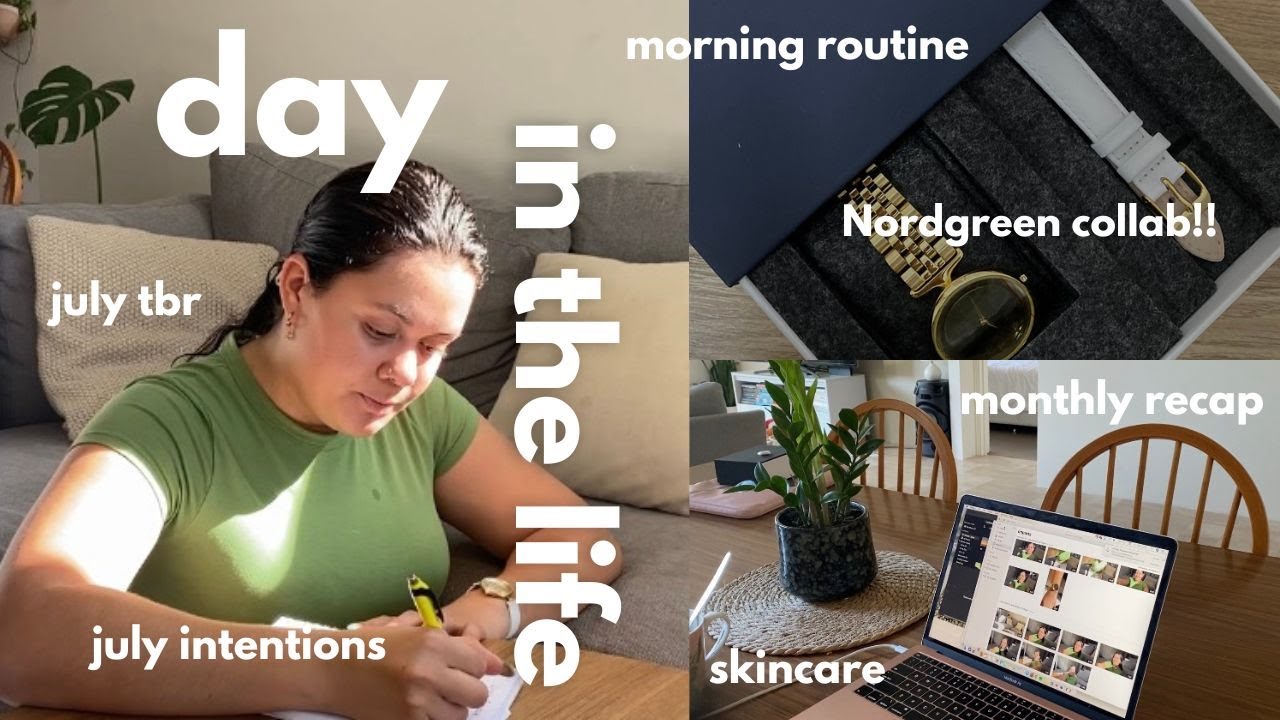 day in the life ☁️| morning routine, coffee, skincare, july intentions/reflection, book chats, TBR