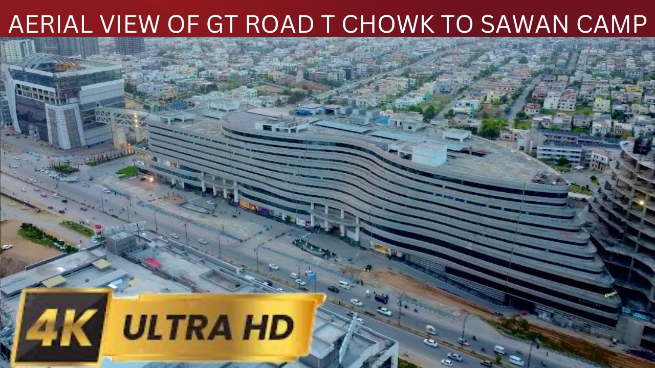 8KM Aerial view of N5, T chowk to Swan camp| DHA 2 islamabad and Bahria Town Rawalpindi