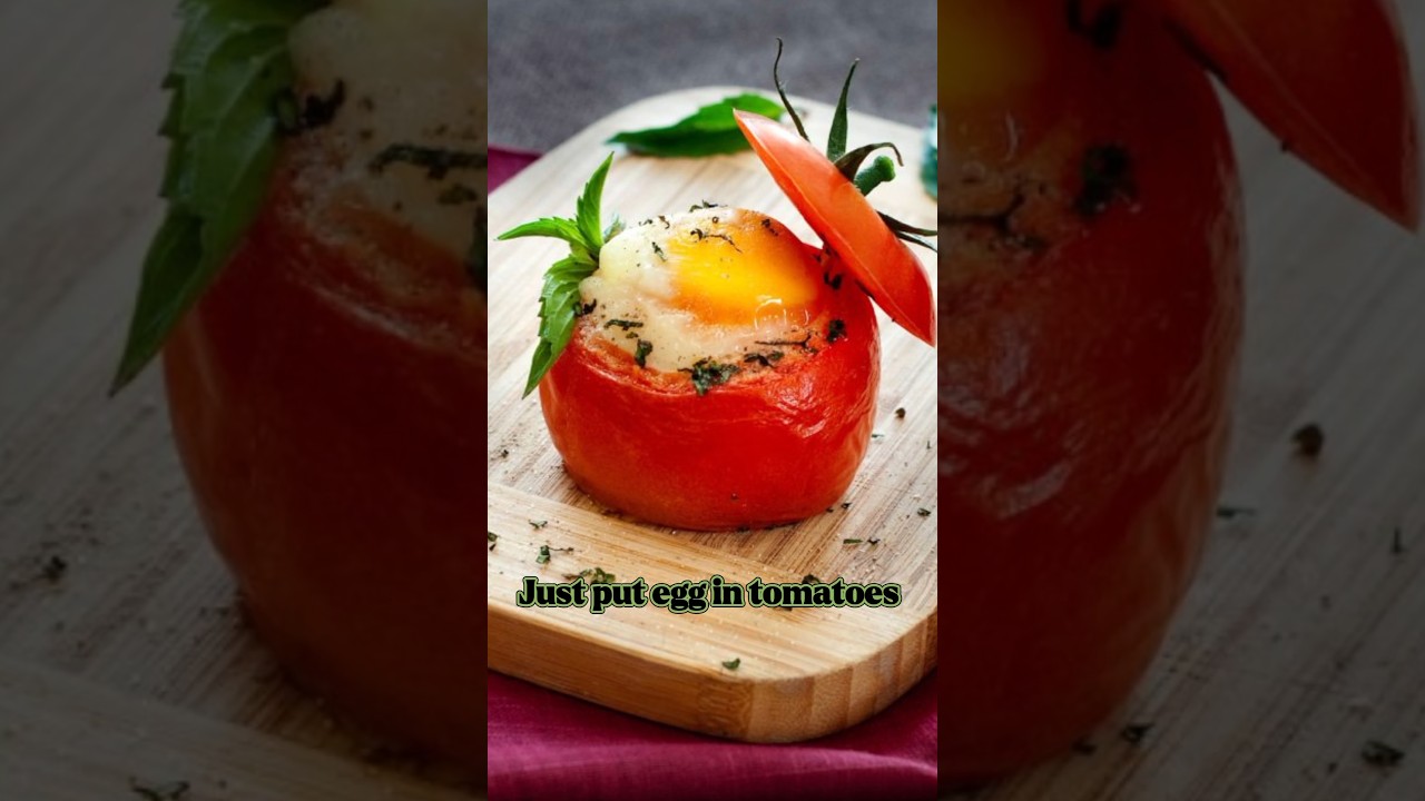 Just put an egg in a tomato and you will be amazed! Breakfast recipe