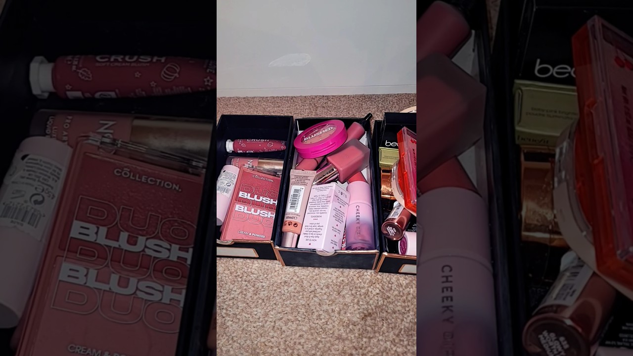 decluttering my blushers #makeup #makeupreview #youtubeshorts #makeupdeclutter #blush