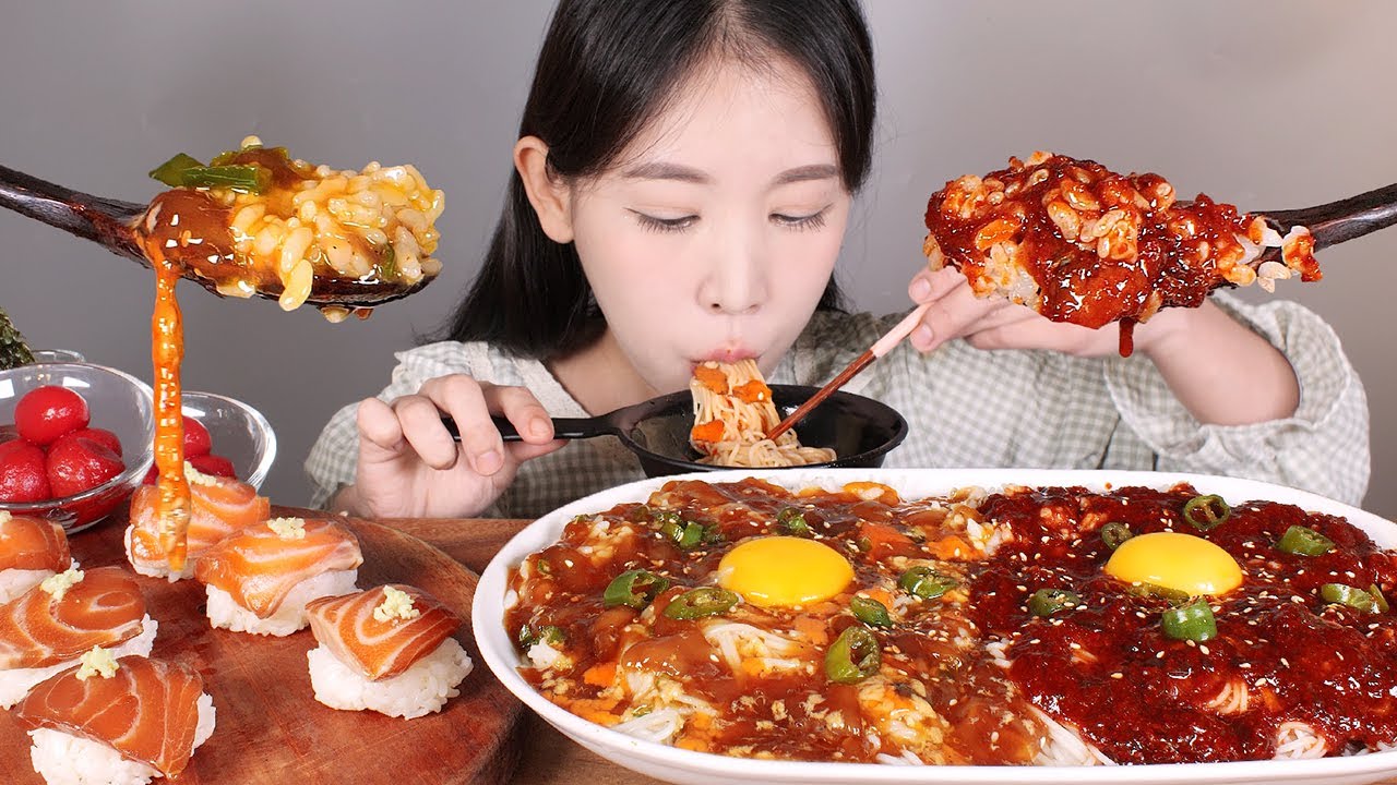 퍼먹퍼먹🥱🥄 순살게장, 연어장, 소면까지 호로롭 먹방 Marinated Crab & Marinated Salmon [eating show] mukbang korean food