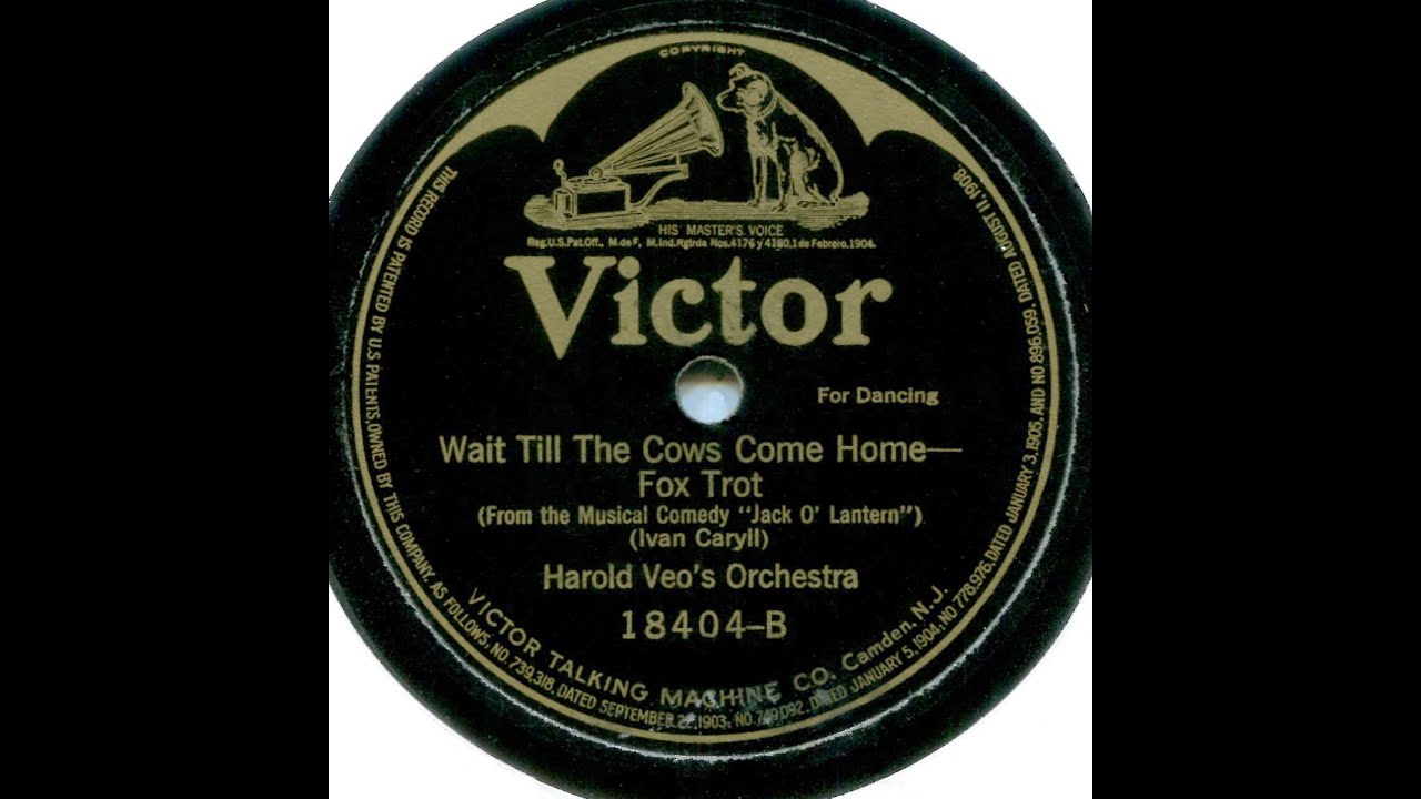 Wait Till the Cows Come Home--Harold Veo's Orchestra, 1917