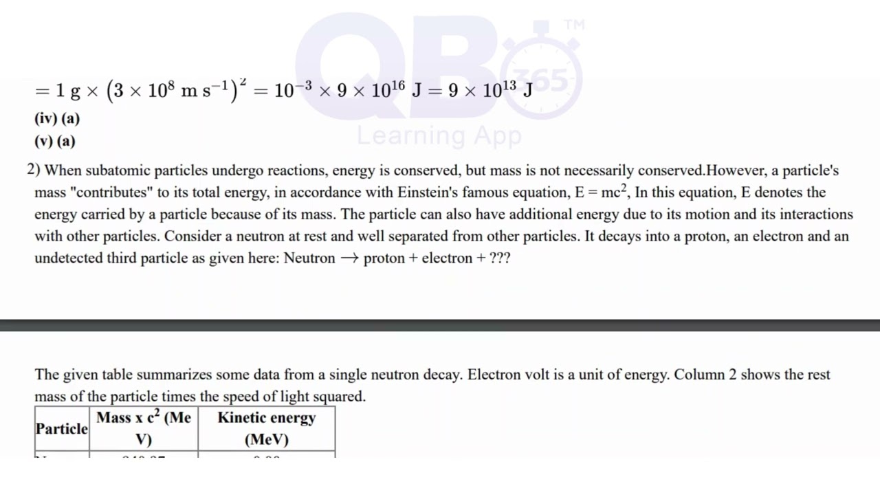 CBSE 12th Physics Nuclei Chapter Case Study Question with Answers