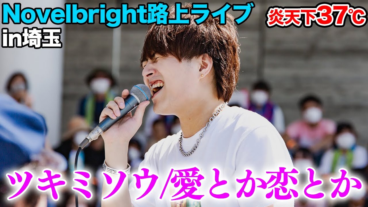 路上ライブで熱中症になりかけた中歌った「ツキミソウ/愛とか恋とか」【Novelbright】