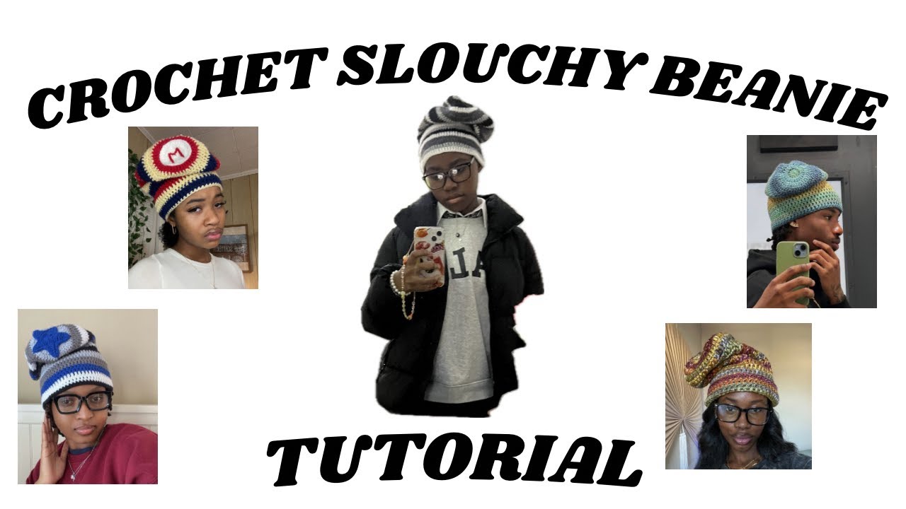 CROCHET SLOUCHY BEANIE (TUTORIAL)