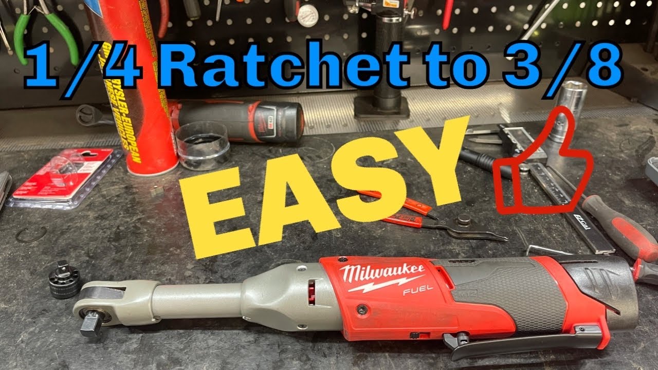 Milwaukee cordless 1/4 ratchet to a 3/8 drive!
