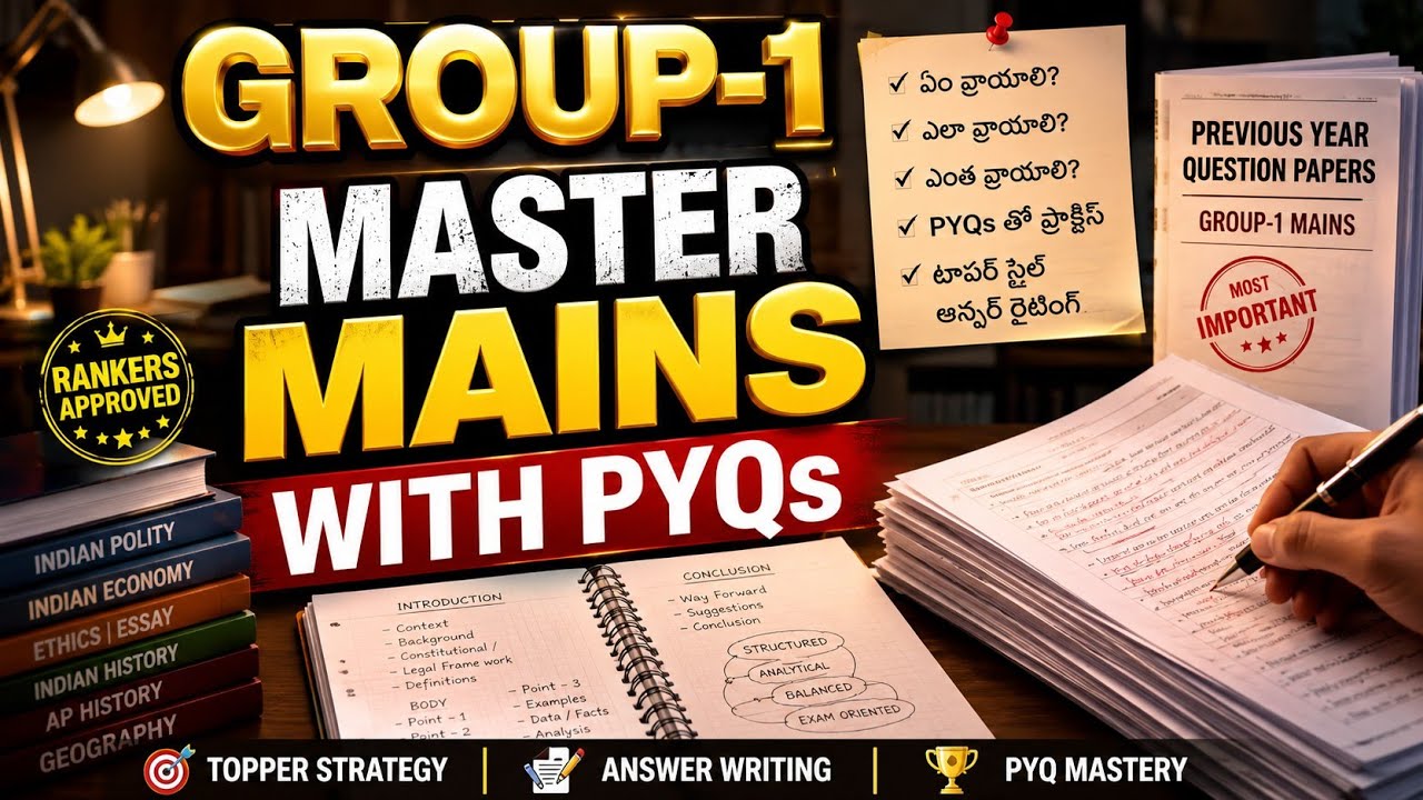 GROUP-1 MASTER MAINS WITH PYQs 🔥 | Answer Writing Strategy Every Aspirant Must Follow |APPSC Group-1