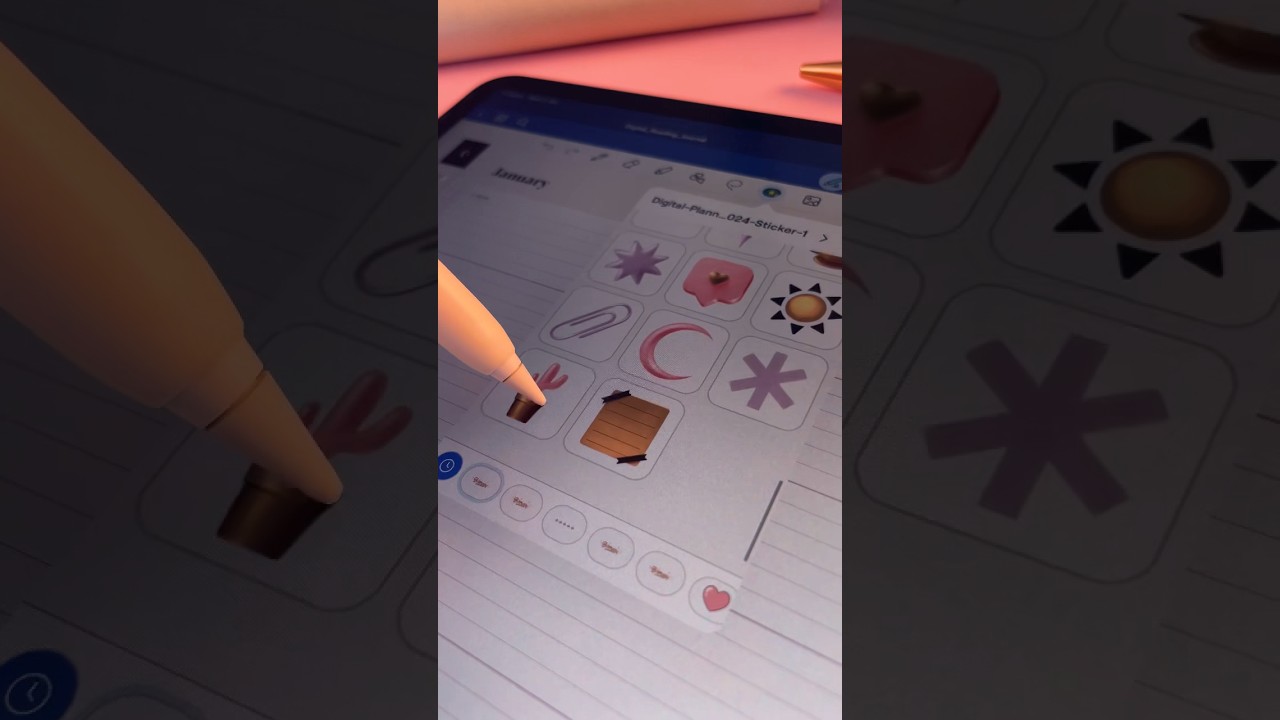 how to easily add stickers to goodnotes 🌸