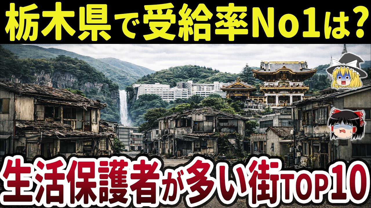 【貧富の差がヤバすぎる】栃木県の生活保護受給率が高い街ランキングTOP10【日本地理】【ゆっくり解説】