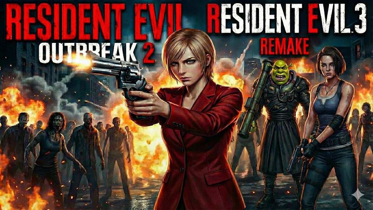 Resident Evil 9 Öncesi Resident Evil Outbreak File 2 Co-op Bitirdik Resident Evil 3 Remake Shrek Mod