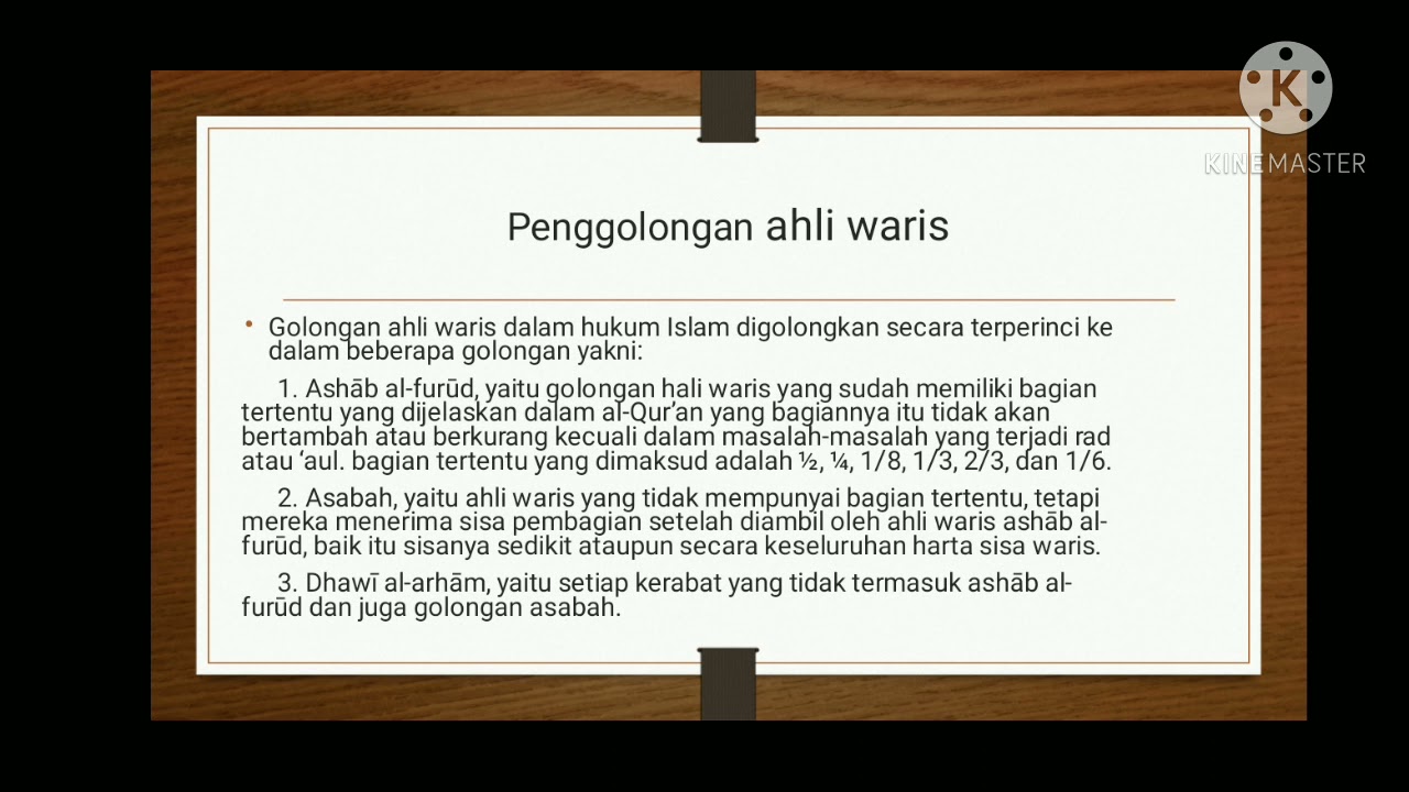 Rukun dan Syarat Mawaris, Hak-hak yang Berhubungan dengan Tirkah, dan Penggolongan Ahli Waris