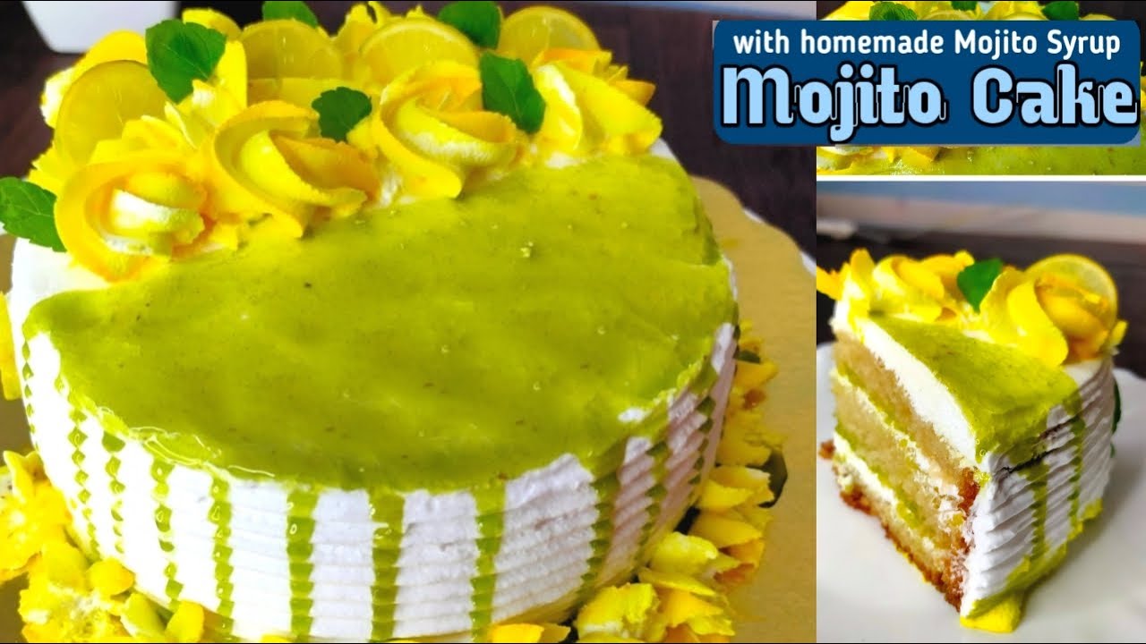 Mojito Cake Recipe with homemeade Mojito Syrup|Delicious Mojito Cake & Vanilla Sponge| Cake Recipe
