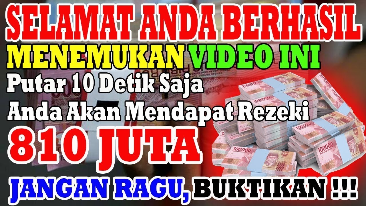 SELAMAT ANDA TERPILIH HARI INI ✅ UANG DATANG SENDIRI KERUMAH ANDA | Doa pembuka rezeki