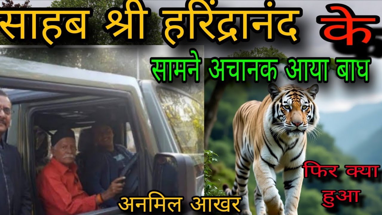 साहब श्री हरिंद्रानंद के सामने अचानक आया बाघ | फिर क्या  हुआ  | अनमिल आखर | वायरल विडिओ 